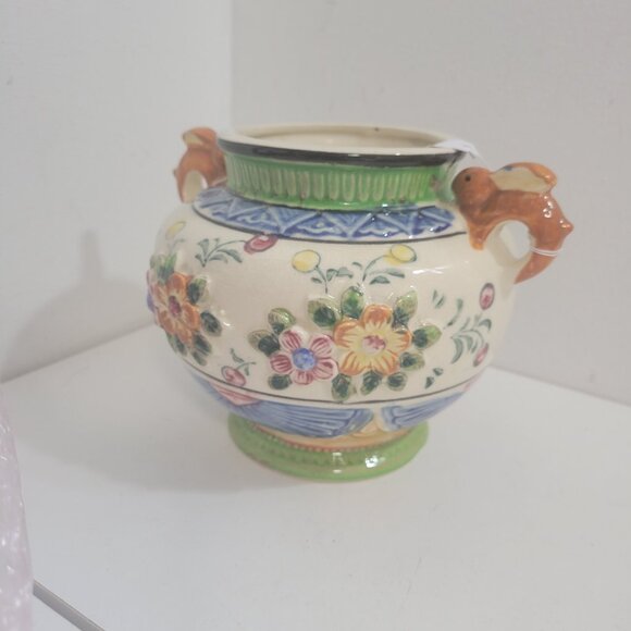 Vintage 1930's Moriyama Ceramic Hand Painted Jar or Vase - Picture 3 of 5